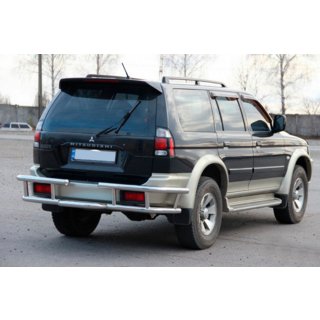 Задняя Защита AK-Special (Нержавейка) Mitsubishi Pajero Sport 1996-2007 гг. фото 3