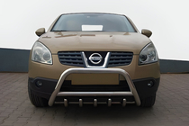 Nissan Qashqai 2010-2014 гг. Передняя дуга WT003 (нерж. сталь) 51 мм фото 1