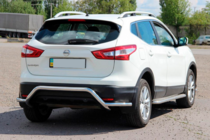 Nissan Qashqai 2014-2021 гг. Задняя дуга AK007-Plus (нержавейка) фото 4
