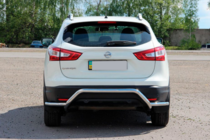 Nissan Qashqai 2014-2021 гг. Задняя дуга AK007-Plus (нержавейка) фото 3
