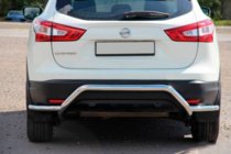 Nissan Qashqai 2014-2021 гг. Задняя дуга AK007-Plus (нержавейка) фото 2