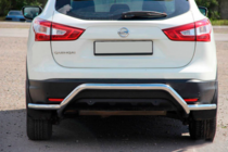 Nissan Qashqai 2014-2021 гг. Задняя дуга AK007-Plus (нержавейка) фото 2