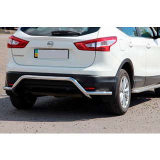 Задняя дуга AK007-Plus (нержавейка) Nissan Qashqai 2014-2021 гг. фото 1