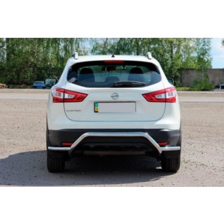 Задняя дуга AK007-Plus (нержавейка) Nissan Qashqai 2014-2021 гг. фото 3
