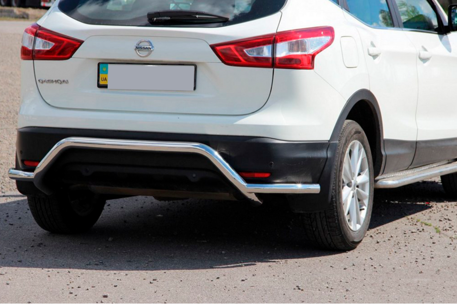 Nissan Qashqai 2014-2021 гг. Задняя дуга AK007-Plus (нержавейка) Image