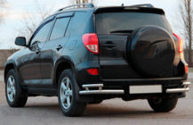 Toyota Rav 4 2006-2013 гг. Задние уголки AK003-Double (2 шт., нержавейка) фото 3