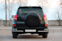Toyota Rav 4 2006-2013 гг. Задние уголки AK003-Double (2 шт., нержавейка) фото 2