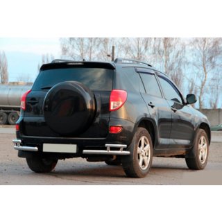 Задние уголки AK003-Double (2 шт., нержавейка) Toyota Rav 4 2006-2013 гг. фото 1