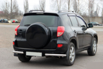 Toyota Rav 4 2006-2013 гг. Задние уголки AK003 (2 шт., нержавейка) фото 2