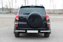 Toyota Rav 4 2006-2013 гг. Задние уголки AK003 (2 шт., нержавейка) фото 3