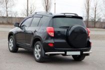 Toyota Rav 4 2006-2013 гг. Задние уголки AK003 (2 шт., нержавейка) фото 4