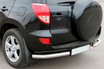 Toyota Rav 4 2006-2013 гг. Задние уголки AK003 (2 шт., нержавейка) фото 1