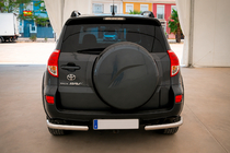 Toyota Rav 4 2006-2013 гг. Задние уголки AK003 (2 шт., нержавейка) фото 2