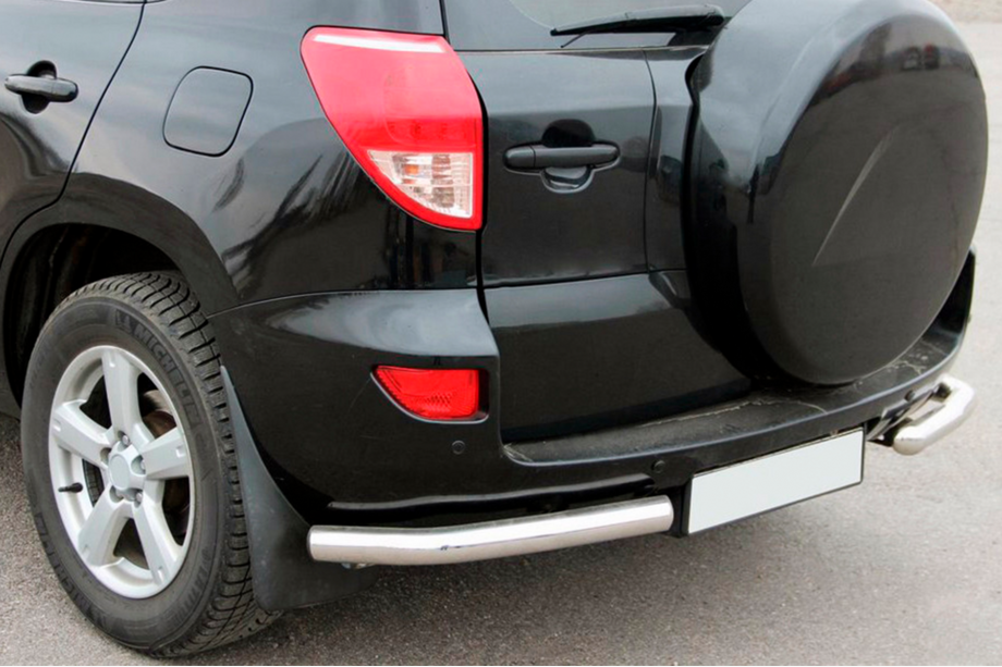 Toyota Rav 4 2006-2013 гг. Задние уголки AK003 (2 шт., нержавейка) Image