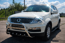 SsangYong Rexton I 2001-2017 гг. Кенгурятник WT004 Нержавейка фото 1