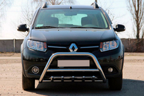 Dacia Sandero 2013-2020 гг. Передняя дуга WT003 (нерж. сталь) фото 2