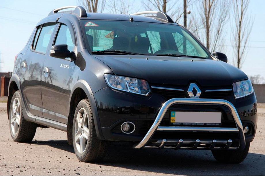 Dacia Sandero 2013-2020 гг. Передняя дуга WT003 (нерж. сталь) 51 мм Фото 3