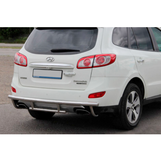 Задняя дуга AK002-2 (нержавейка) Hyundai Santa Fe 2 2006-2012 гг. фото 4