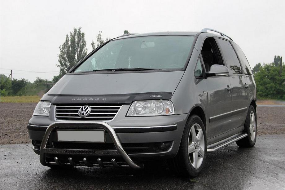 Volkswagen Sharan 1995-2010 гг. Кенгурятник WT004 Нержавейка 51 мм Image