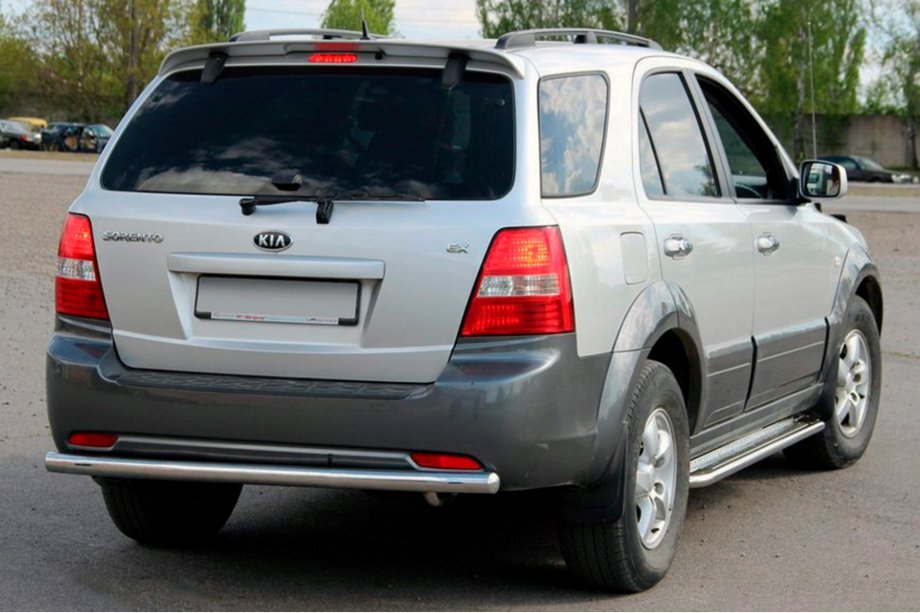 Kia Sorento I BL 2002-2009 гг. Задняя дуга AK002 (нерж. сталь) Фото 2