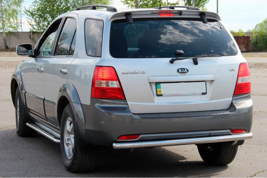 Kia Sorento I BL 2002-2009 гг. Задняя дуга AK002 (нерж. сталь) Фото 3