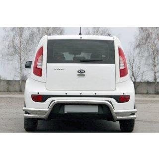 Задняя защита AK007-2 (нержавейка) Kia Soul II 2013-2018 гг. фото 1