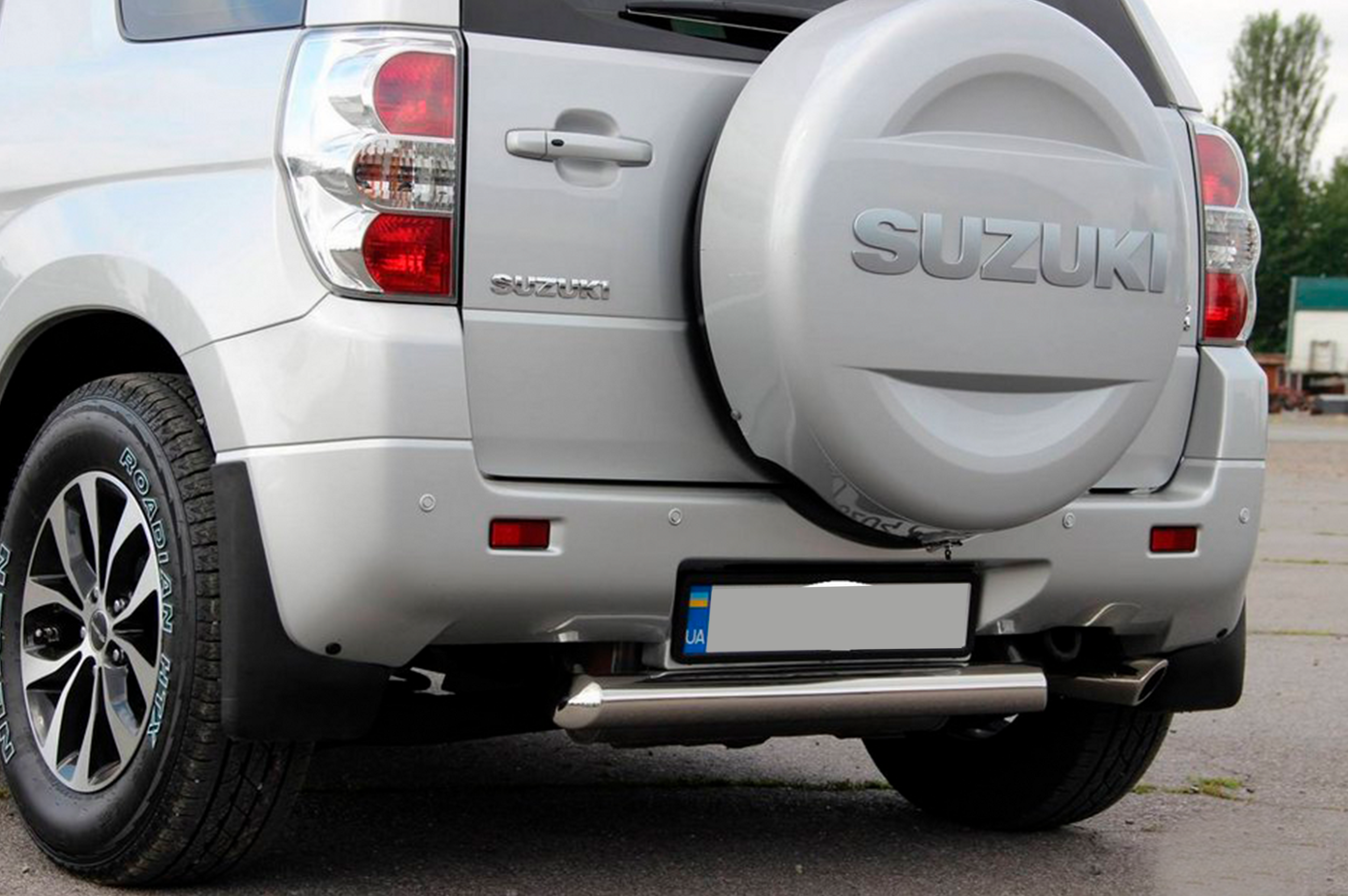 Задній захист AK002 (нерж) для Suzuki Grand Vitara 2005-2017 рр - фото 2