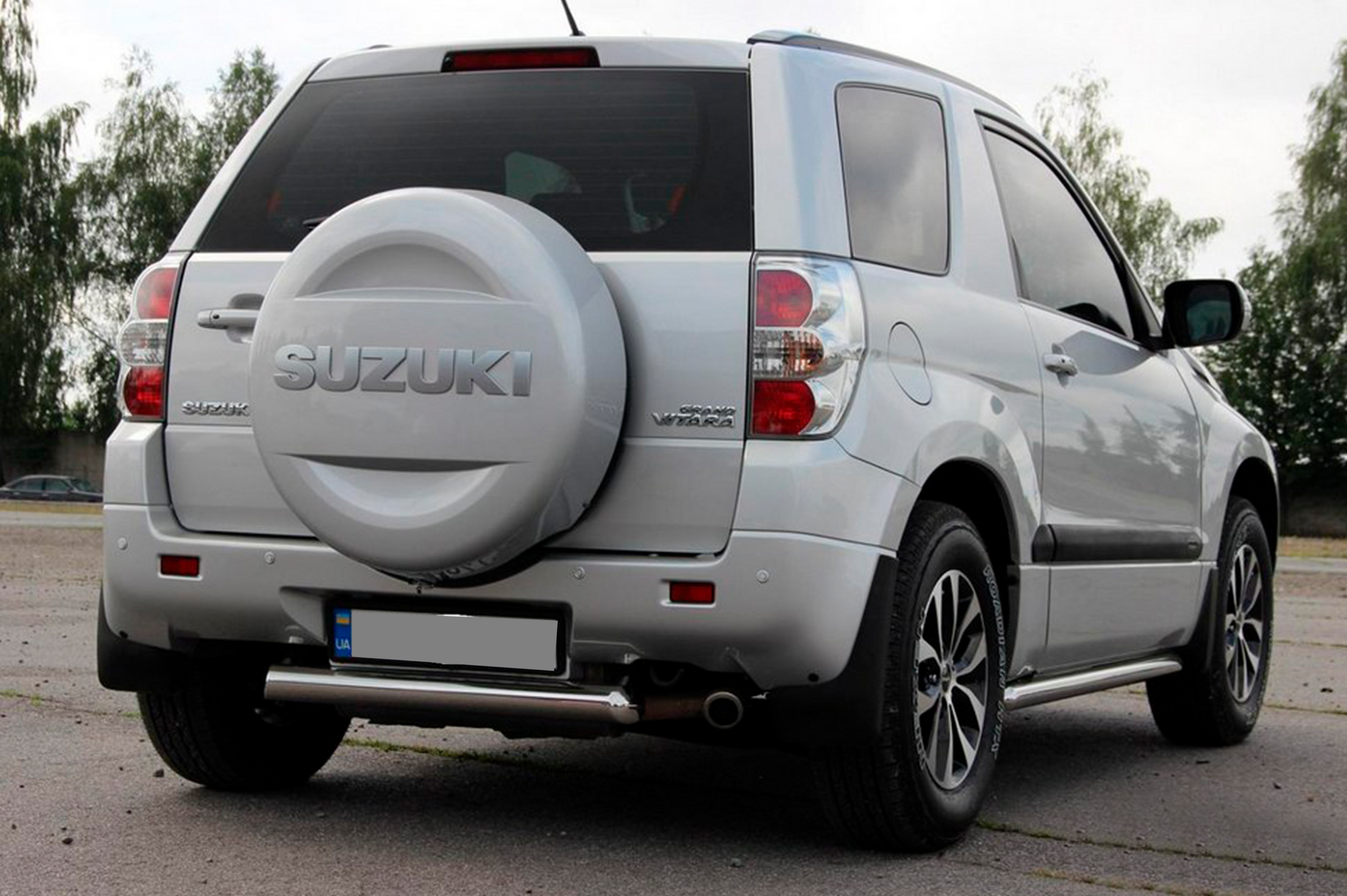 Задній захист AK002 (нерж) для Suzuki Grand Vitara 2005-2017 рр - фото 4