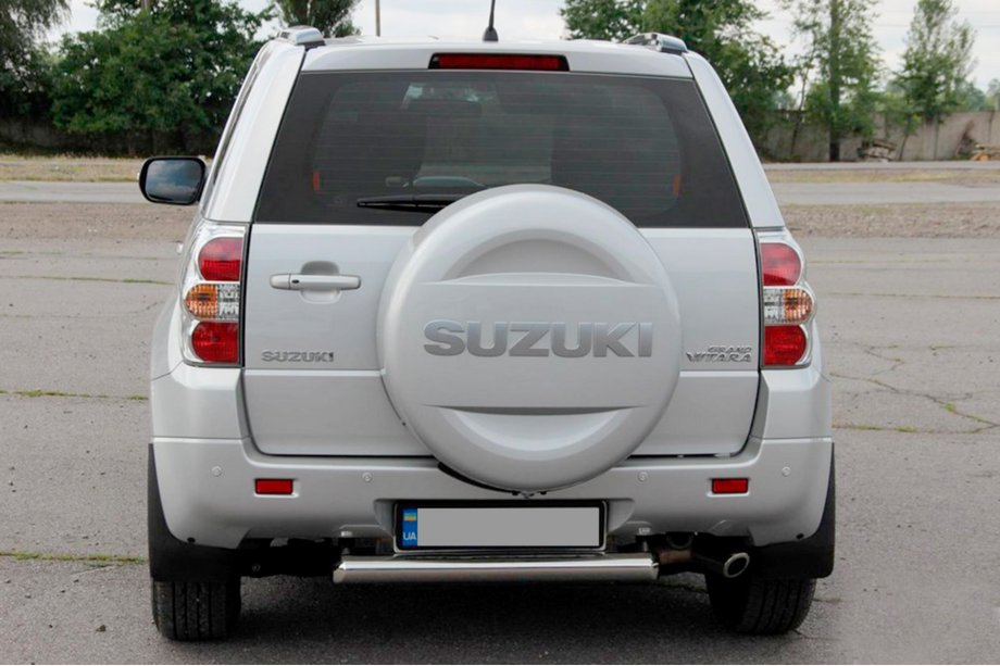 Suzuki Grand Vitara 2005-2017 гг. Задняя защита AK002 (нерж. сталь) Фото 3