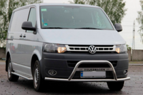 Volkswagen T5 2010-2015 гг. Кенгурятник WT007ST (нержавейка) фото 3