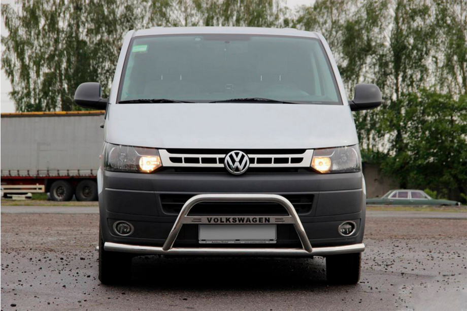 Volkswagen T5 2010-2015 гг. Кенгурятник WT007ST (нержавейка) Image