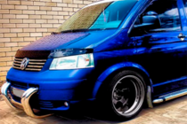 Volkswagen T5 Transporter 2003-2010 гг. Кенгурятник ST006-04 Решетка (Нержавейка) фото 5