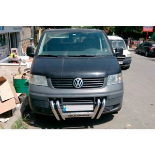 Кенгурятник ST006-04 Решетка (Нержавейка) Volkswagen T5 Transporter 2003-2010 гг. фото 3