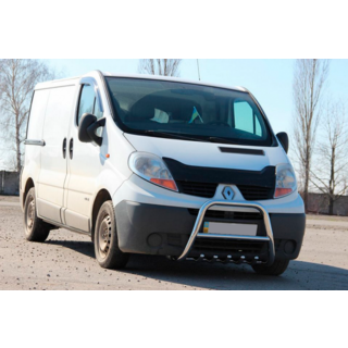 Кенгурятник QT-Spec (нержавейка) Renault Trafic 2001-2015 гг. фото 2
