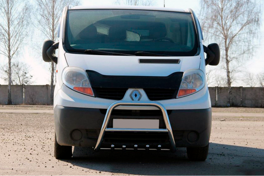 Opel Vivaro 2001–2015 гг. Кенгурятник QT-Spec (нержавейка) Image
