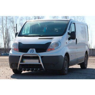 Кенгурятник QT-Spec (нержавейка) Nissan Primastar 2002-2014 гг. фото 3