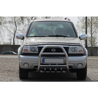 Кенгурятник QT007 (нержавейка) Suzuki Vitara 1998-2006 гг. фото 2