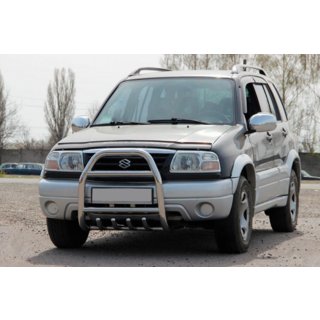 Кенгурятник QT007 (нержавейка) Suzuki Vitara 1998-2006 гг. фото 3