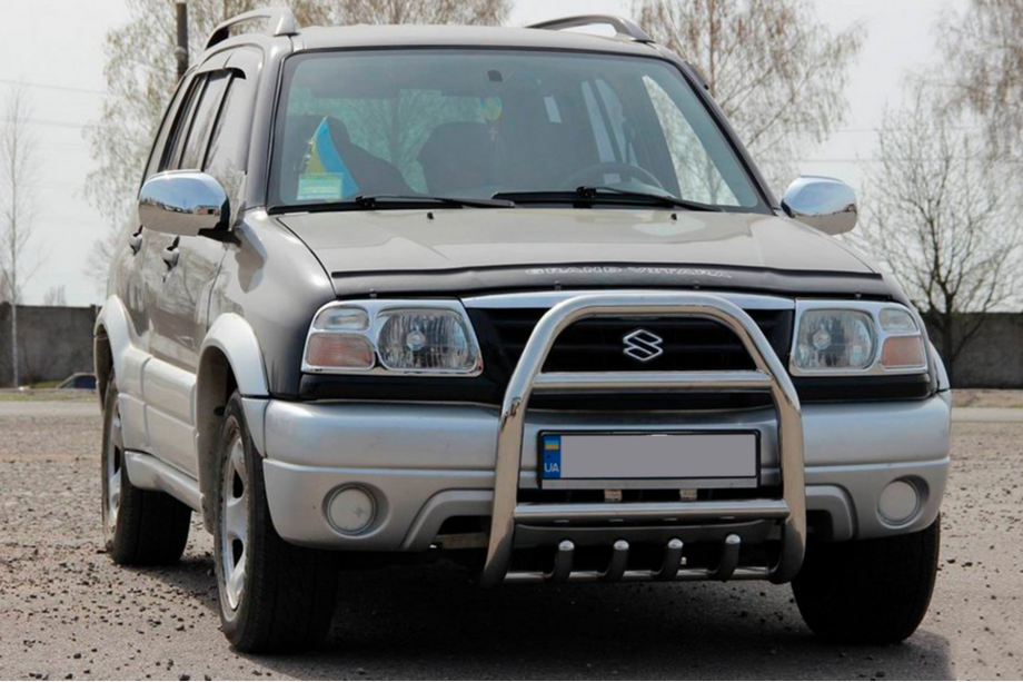 Suzuki Vitara 1998-2006 гг. Кенгурятник QT007 (нержавейка) Image