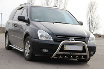 Kia Carnival 2002-2013 гг. Кенгурятник WT004 Нержавейка фото 3