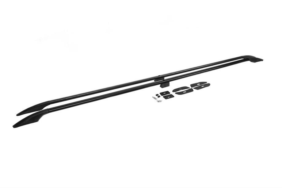 Ford Custom 2013-2022 гг. Черные рейлинги Короткая, Металлические опоры Фото 5