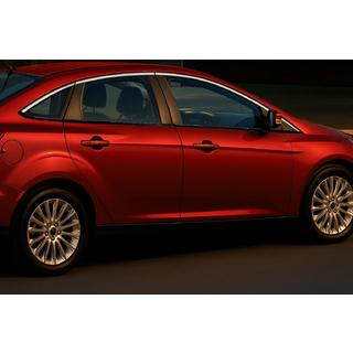 Верхние молдинги окон нержавейка (8 шт) Ford Focus III 2011-2017 гг. фото 1