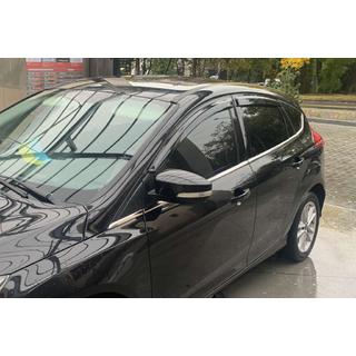 Нижние молдинги окон нержавейка (8 шт) Ford Focus III 2011-2017 гг. фото 2