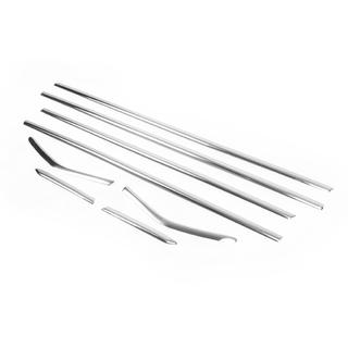 Нижние молдинги окон нержавейка (8 шт) Ford Focus III 2011-2017 гг. фото 4