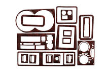 Chevrolet Blazer 1995-2005 гг. Накладки на торпеду Титан фото 1