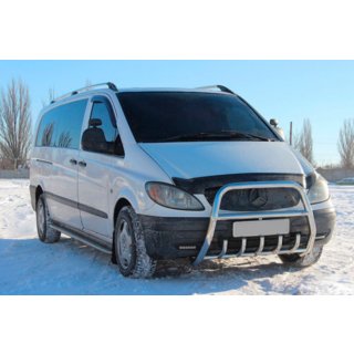 Кенгурятник XL-WT025 (нержавейка) Mercedes Vito W639 2004-2014 гг. фото 1