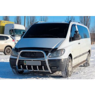 Кенгурятник XL-WT025 (нержавейка) Mercedes Vito W639 2004-2014 гг. фото 2