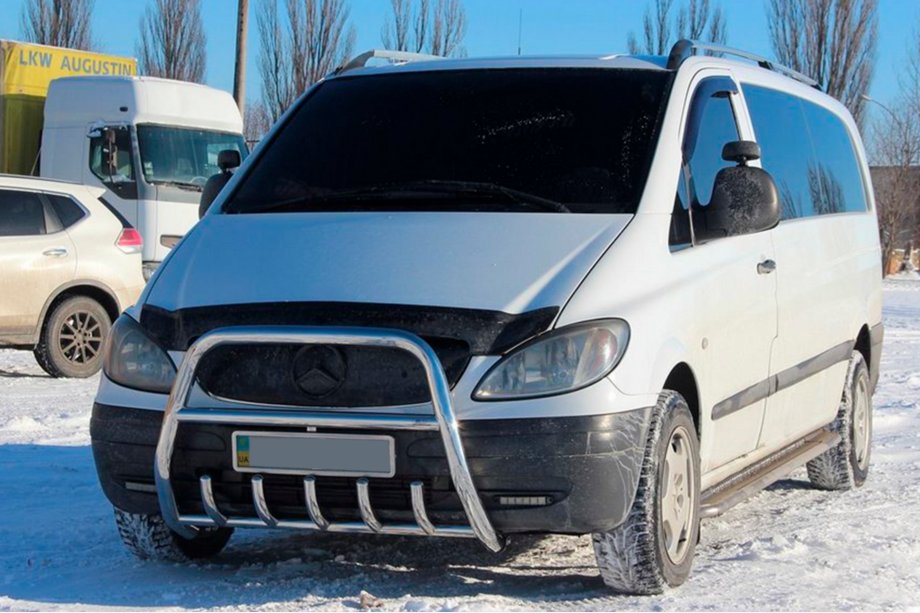 Mercedes Vito W639 2004-2014 гг. Кенгурятник XL-WT025 (нержавейка) Фото 2