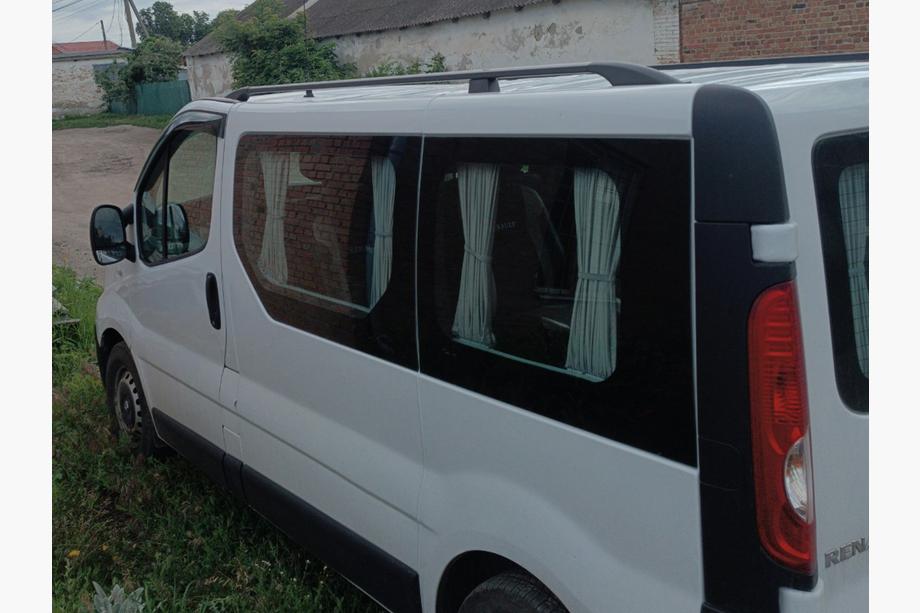 Nissan Primastar 2002-2014 гг. Черные рейлинги Короткая база, Металлические ножки Фото 9