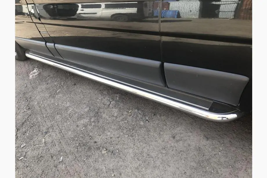 Nissan Primastar 2002-2014 гг. Боковые Подножки Premium (2 шт., Нержавейка) 60 мм, длинная база